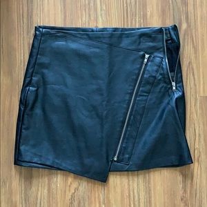 Lulu’s leather asymmetrical skirt